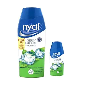 Nycil Cool Herbal Prickly Germ Expert, 150g (Cool Herbal 60g Free)