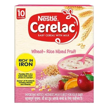 Cerelac Baby Cereal - Wheat Rice Mixed Fruit - From 10 to 24 Months 300 g Nestle Cerelac Multigrain & Fruits Baby Cereal (From 12 to 24 Months)