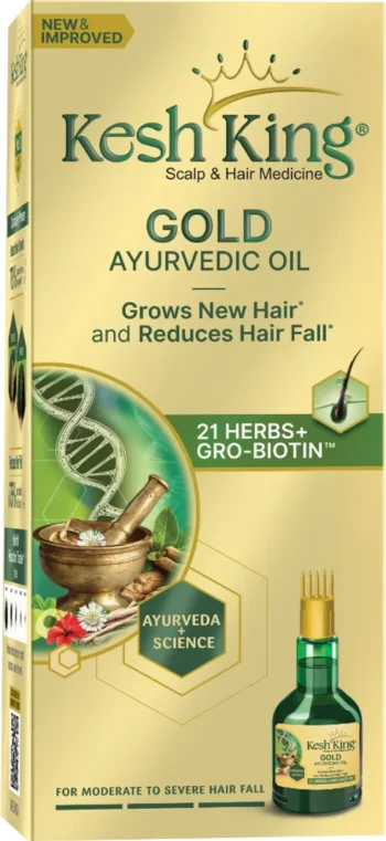 Kesh King Gold Ayurvedic Hair Oil with 21 Herbs and Gro-Biotin Hair Oil