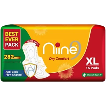 Niine Dry Comfort Sanitary Pads - XL, 16 pcs