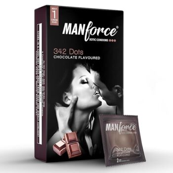 Manforce Xotic Dotted Condom - Chocolate Flavour